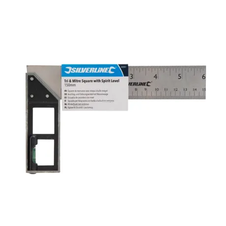 Silverline Tri & Mitre Square with Spirit Level 150mm image