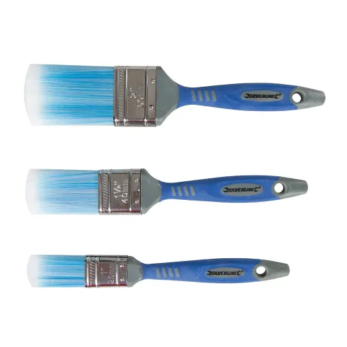 Silverline No-Loss Synthetic Paint Brush Set (25mm, 40mm & 50mm) image