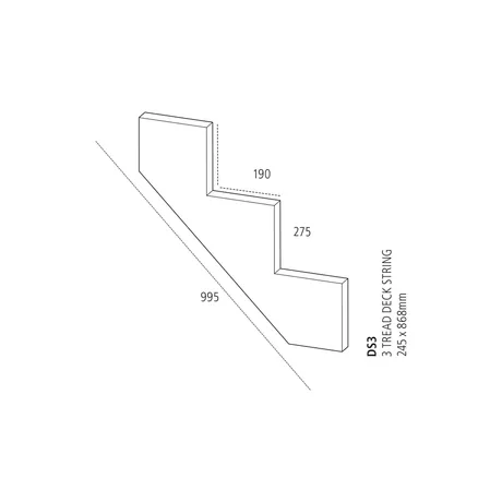 Pine Stair Stringer 3 Tread image