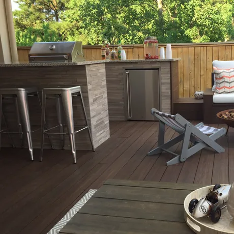 Ultrashield Naturale Composite Decking Board - Walnut - 3.6m image