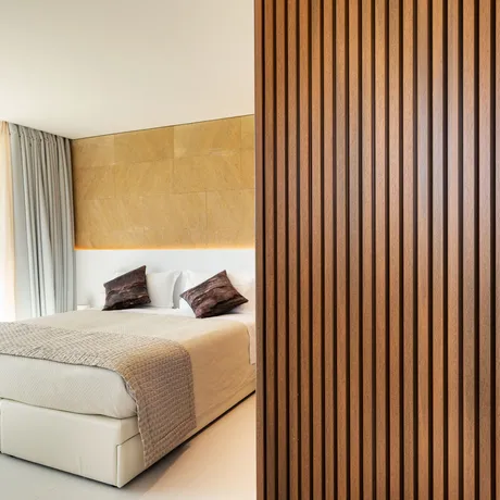 Ultrashield Slatted Composite Cladding Board - Teak - 3.6m image