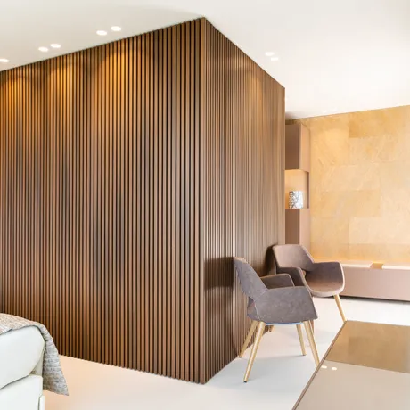 Ultrashield Slatted Composite Cladding Board - Teak - 3.6m image