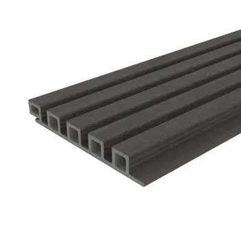 Ultrashield Slatted Composite Cladding Board - Silver Grey - 3.6m