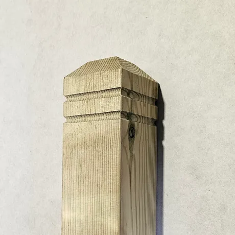 Pine Square Newel (2 Band) 1250mm x 83mm x 83mm image